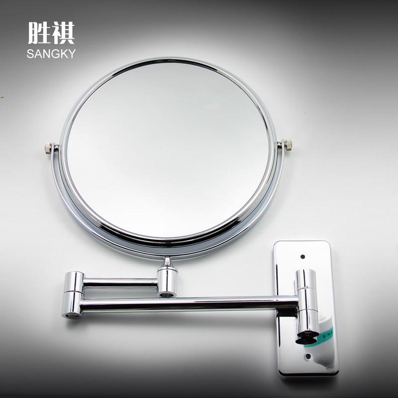 8寸镀银|酒店卫生间美容镜|可折叠美容镜|挂壁式梳妆镜