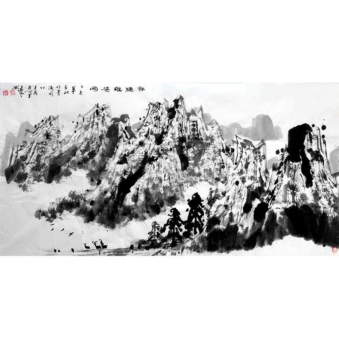 山水作品《祁连雄姿图》