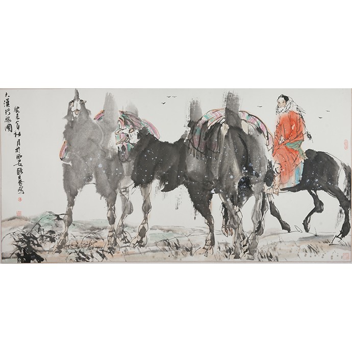 人物作品   《大漠行旅图》