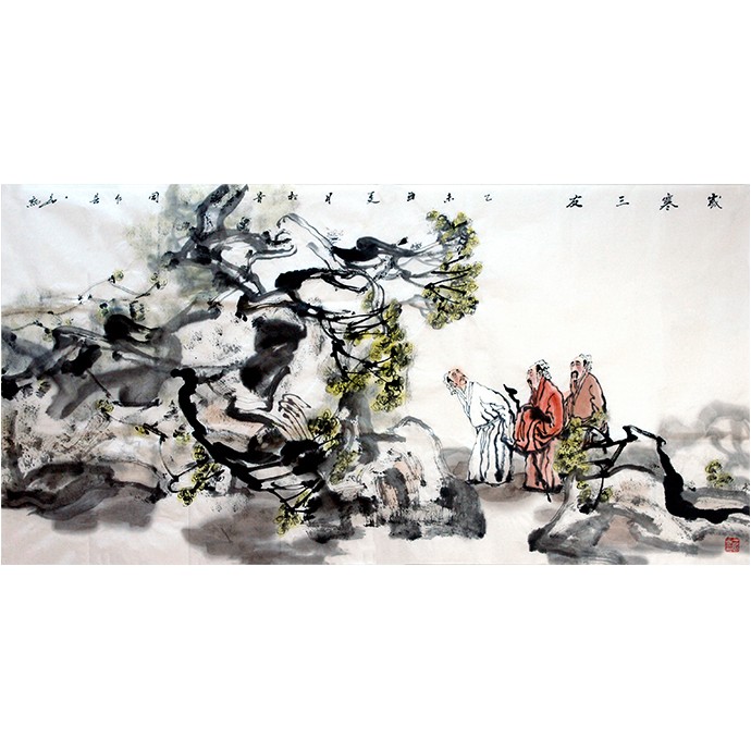 人物作品《岁寒三友》